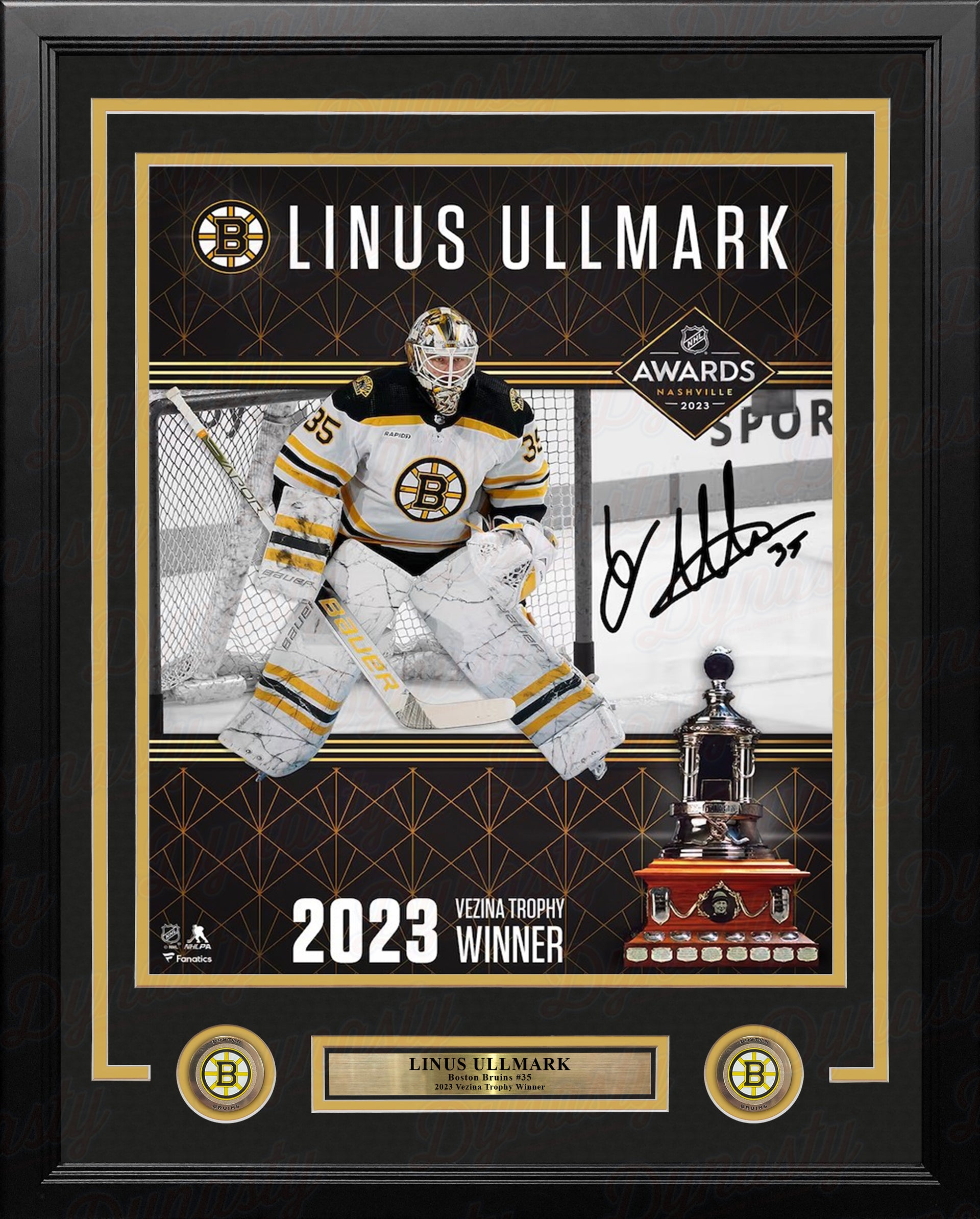 Jeremy Swayman Linus Ullmark Poster Boston Bruins Goalie 