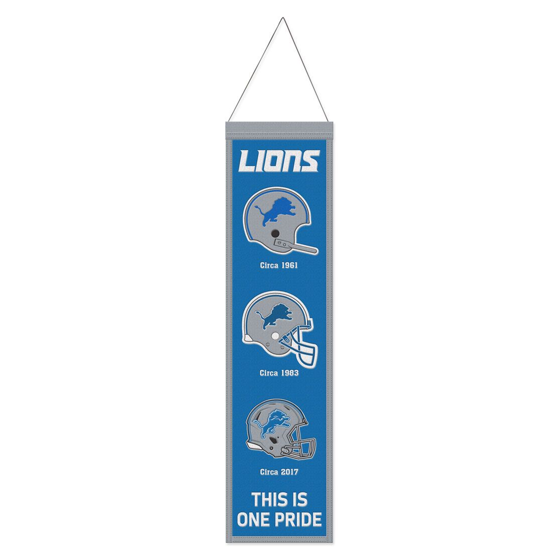 Detroit Lions 8" x 32" Wool Banner