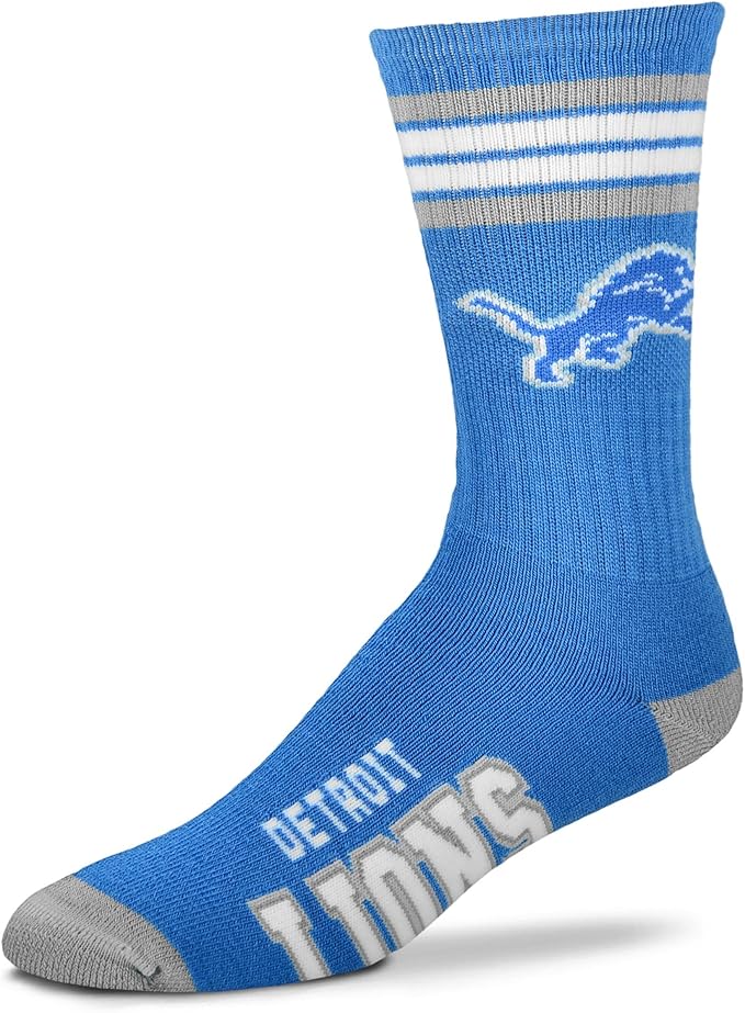 Detroit Lions Men's 4 Stripe Deuce Socks