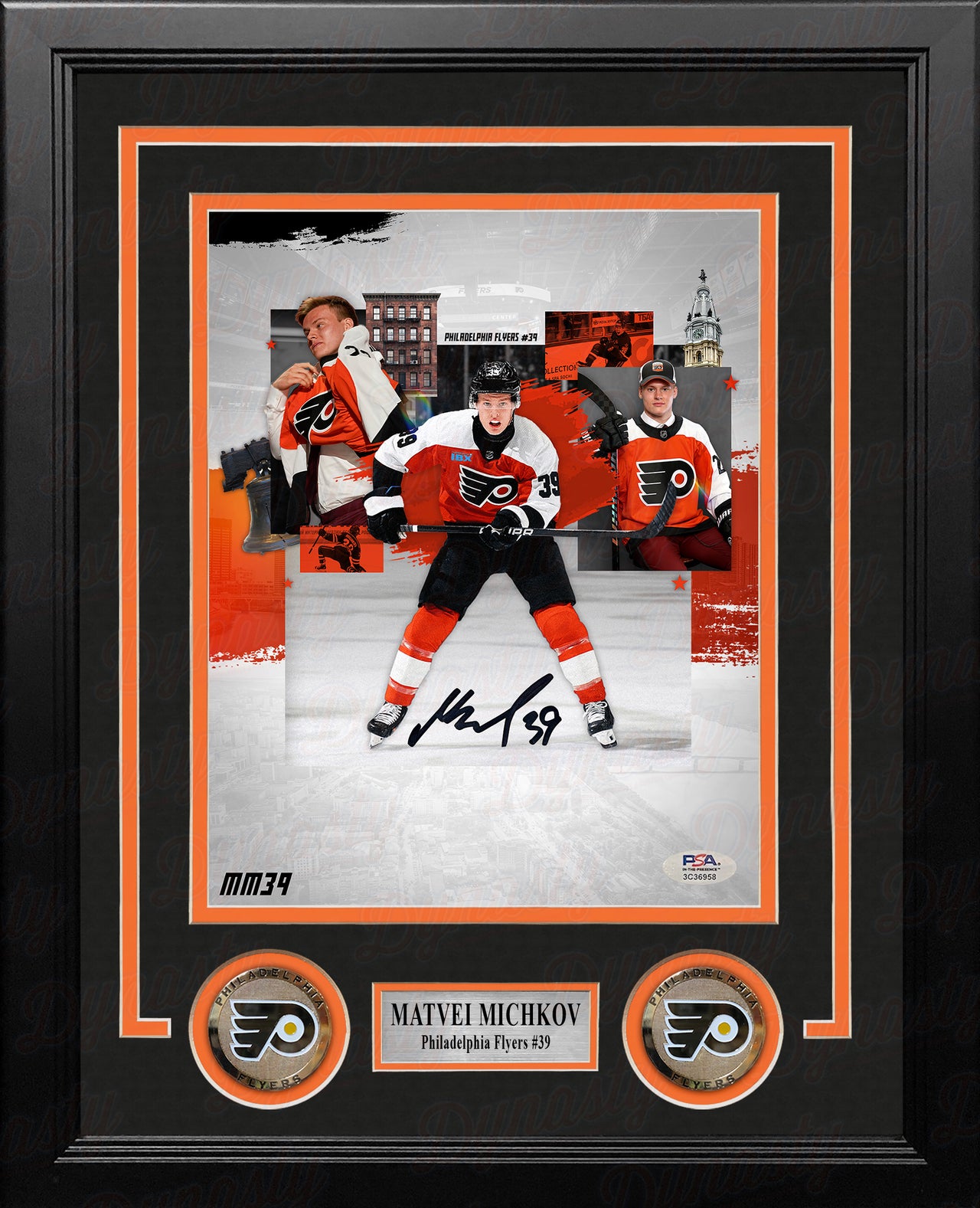 Matvei Michkov Philadelphia Flyers Autographed 8" x 10" Framed Collage Hockey Photo