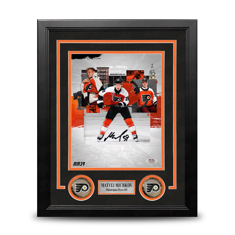 Matvei Michkov Philadelphia Flyers Autographed 8" x 10" Framed Collage Hockey Photo