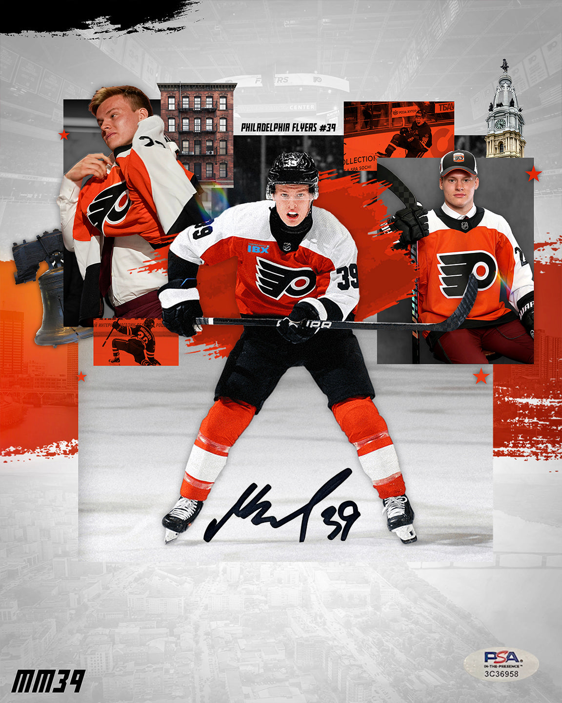 Matvei Michkov Philadelphia Flyers Autographed 16" x 20" Collage Hockey Photo