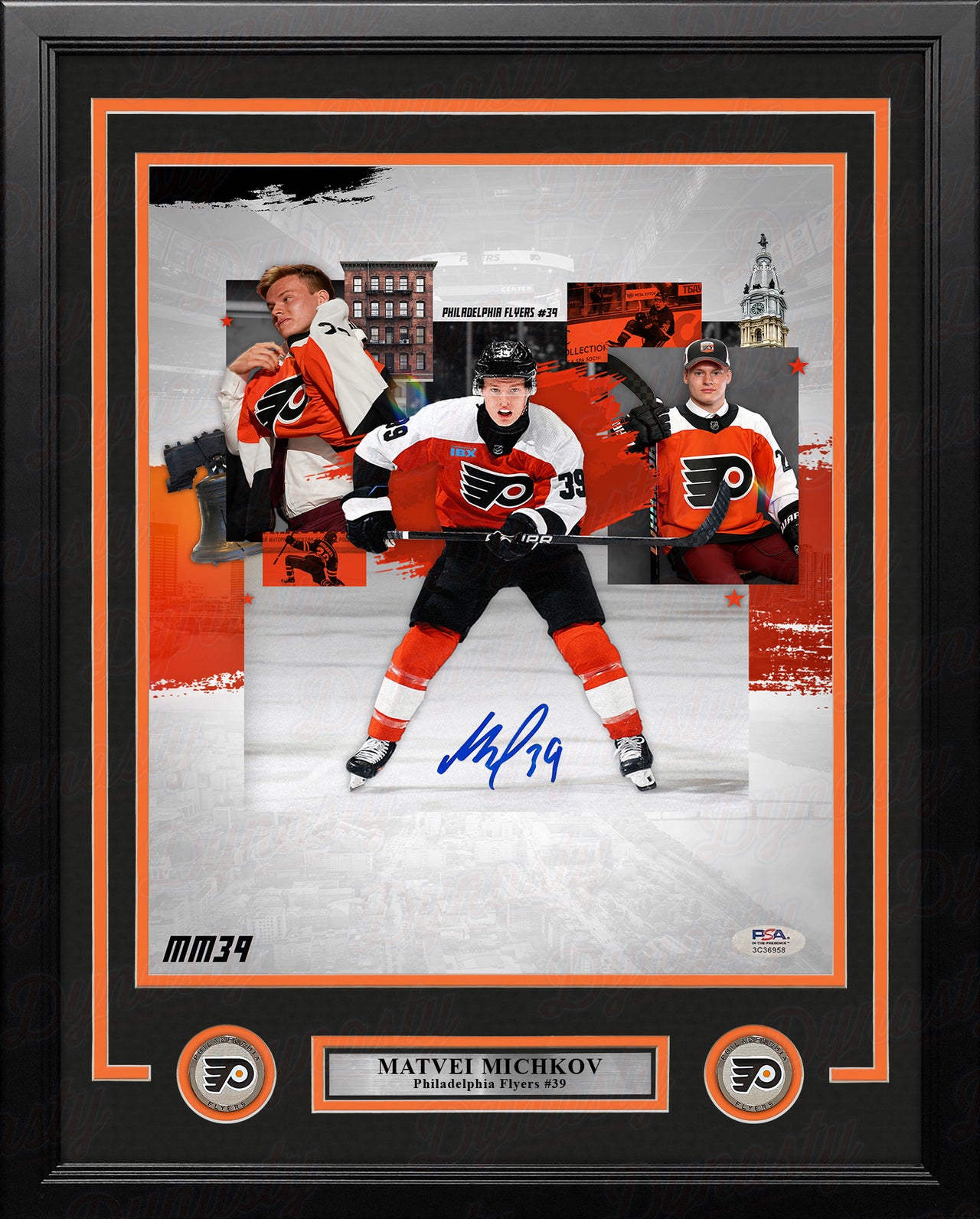 Matvei Michkov Philadelphia Flyers Autographed 11" x 14" Framed Collage Hockey Photo