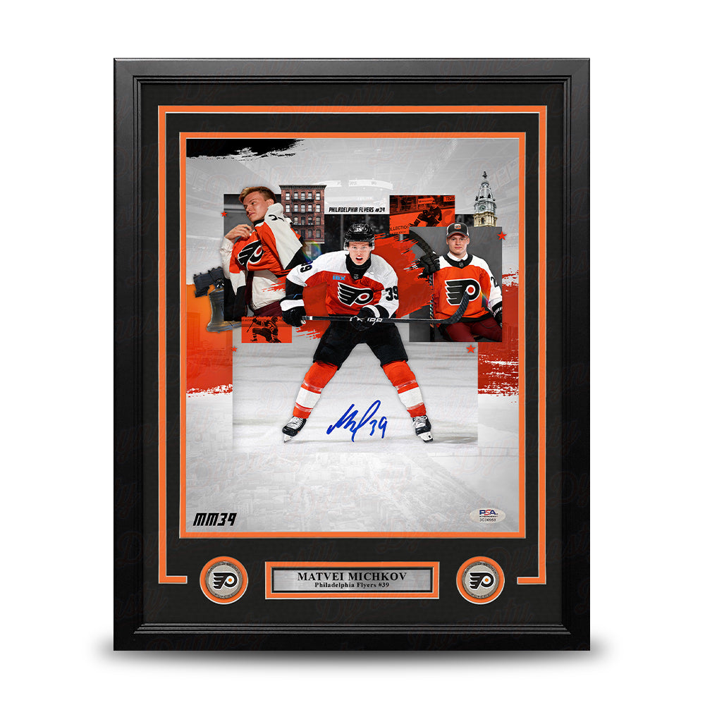 Matvei Michkov Philadelphia Flyers Autographed 16" x 20" Framed Collage Hockey Photo