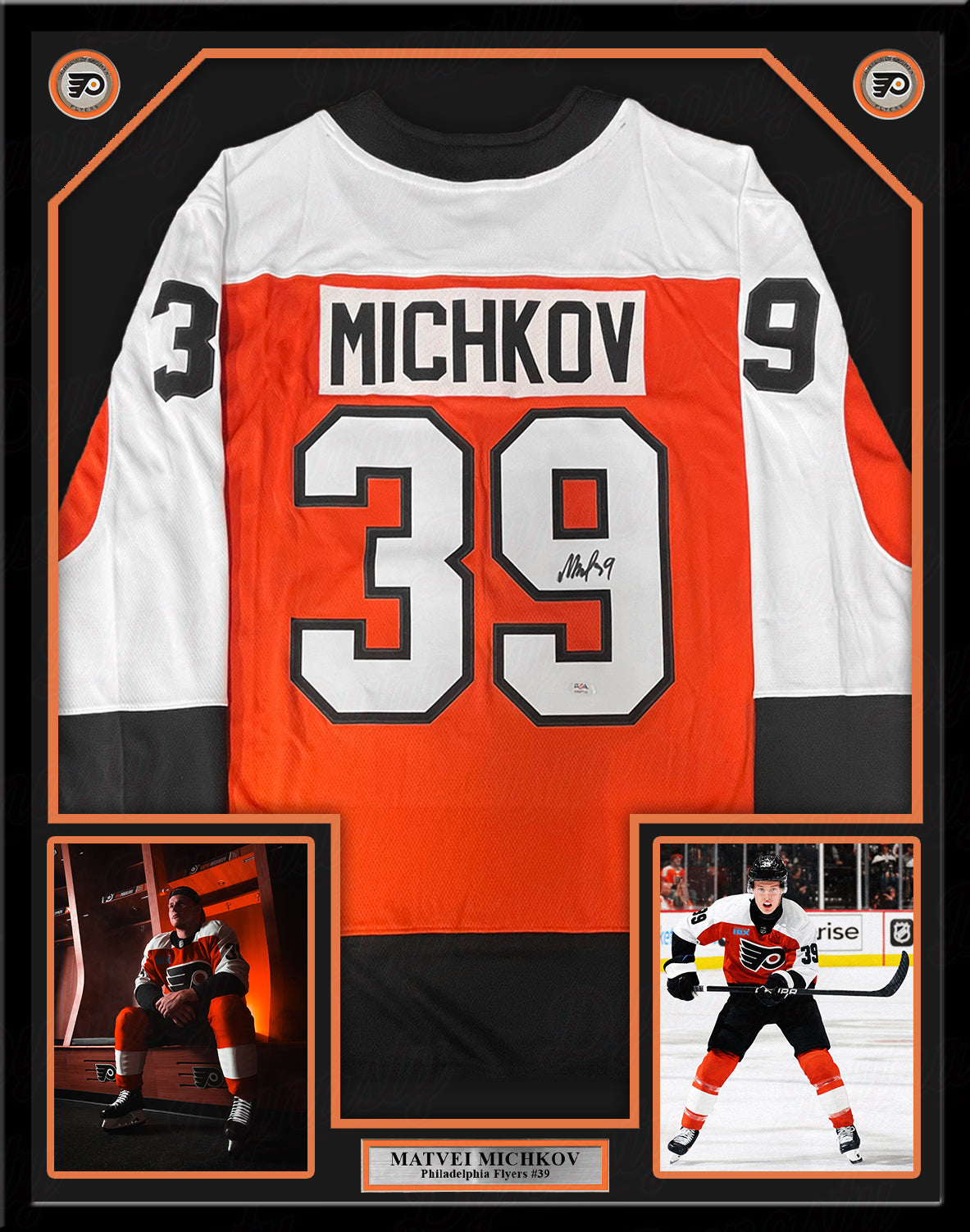 Matvei Michkov Philadelphia Flyers Autographed Framed Jersey