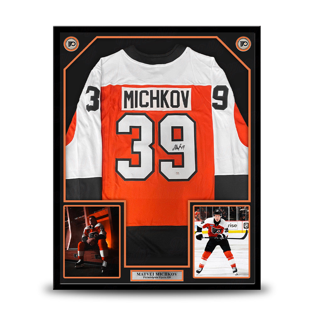 Matvei Michkov Philadelphia Flyers Autographed Framed Jersey