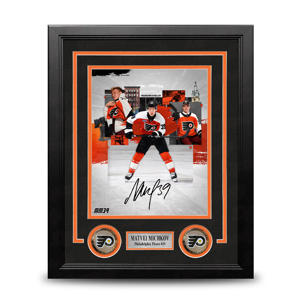 Matvei Michkov Philadelphia Flyers Autographed 8" x 10" Framed Collage Hockey Photo