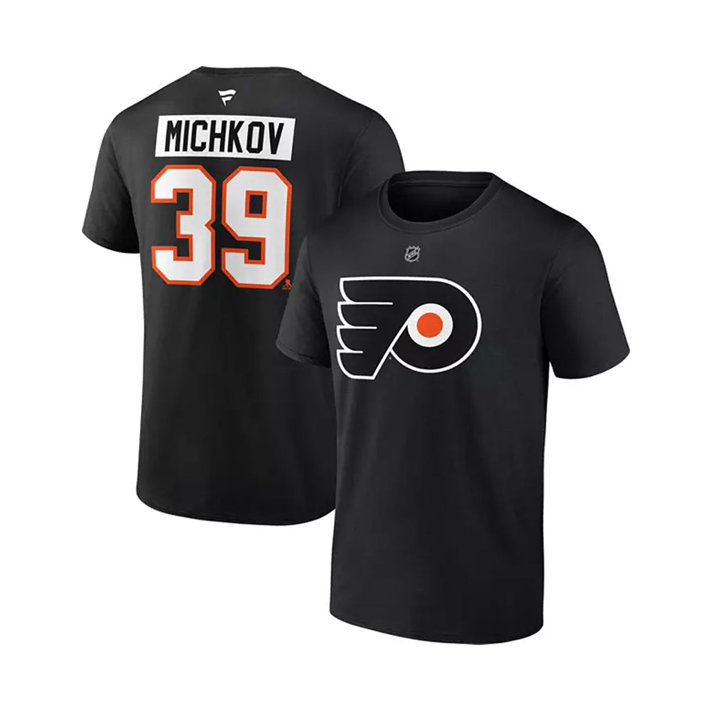 Matvei Michkov Philadelphia Flyers Authentic Name & Number Adult T-Shirt - Black