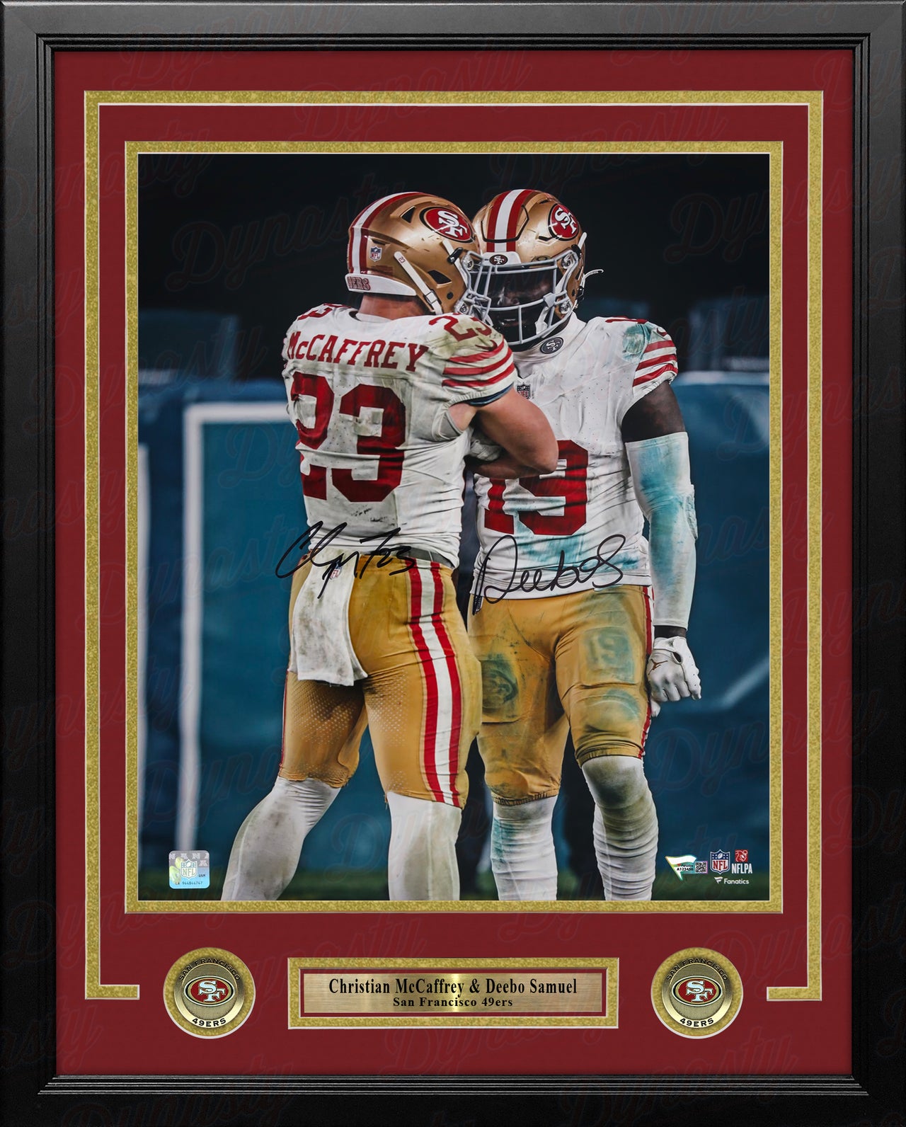 Christian McCaffrey & Deebo Samuel San Francisco 49ers Autographed 16" x 20" Framed Football Photo