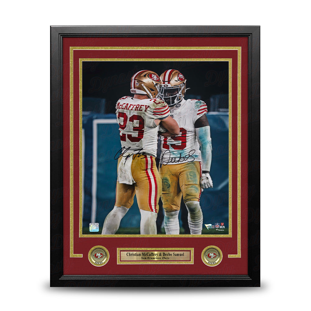 Christian McCaffrey & Deebo Samuel San Francisco 49ers Autographed 16" x 20" Framed Football Photo