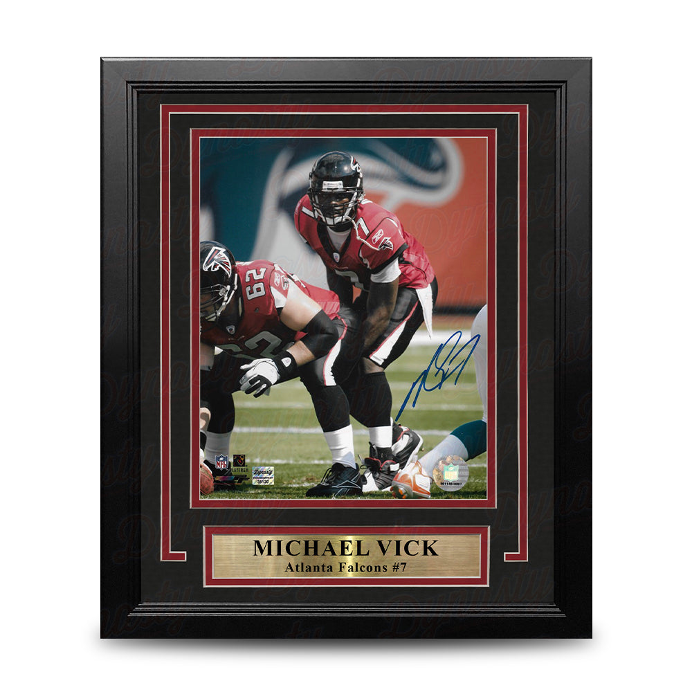 Michael Vick Under Center Atlanta Falcons Autographed 8" x 10" Framed Football Photo