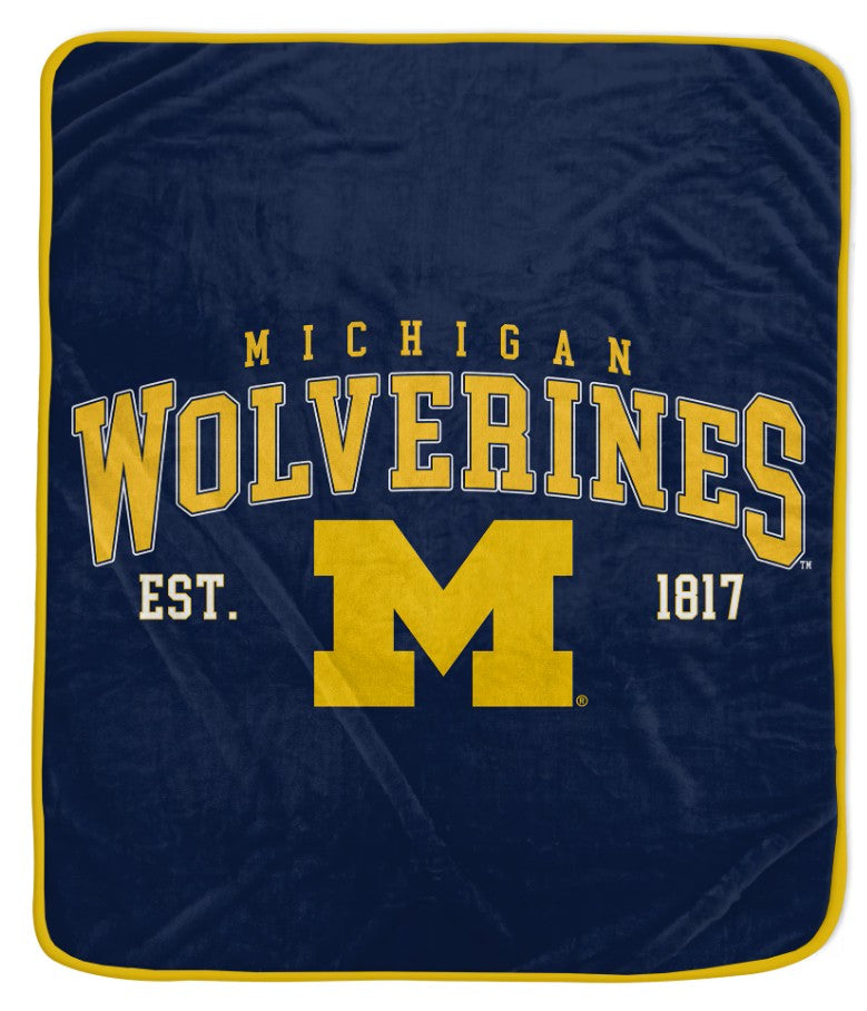 Michigan Wolverines 50" x 60" Vintage Arch Block Blanket