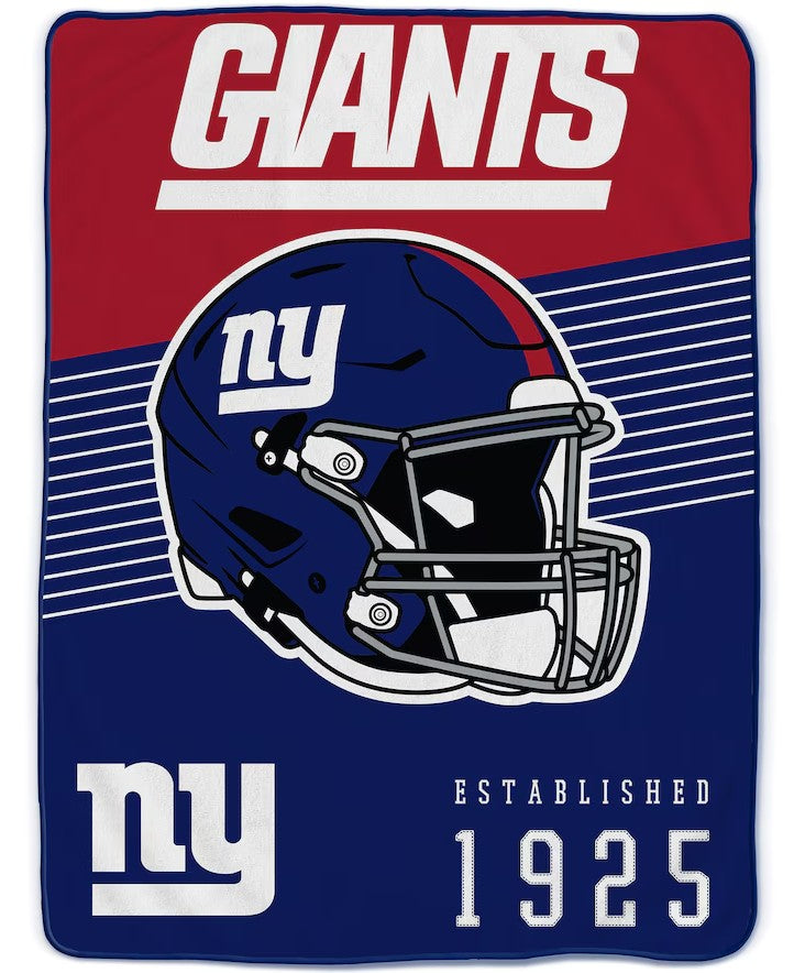 New York Giants 60" x 80" Helmet Stripes Royal Plush Blanket