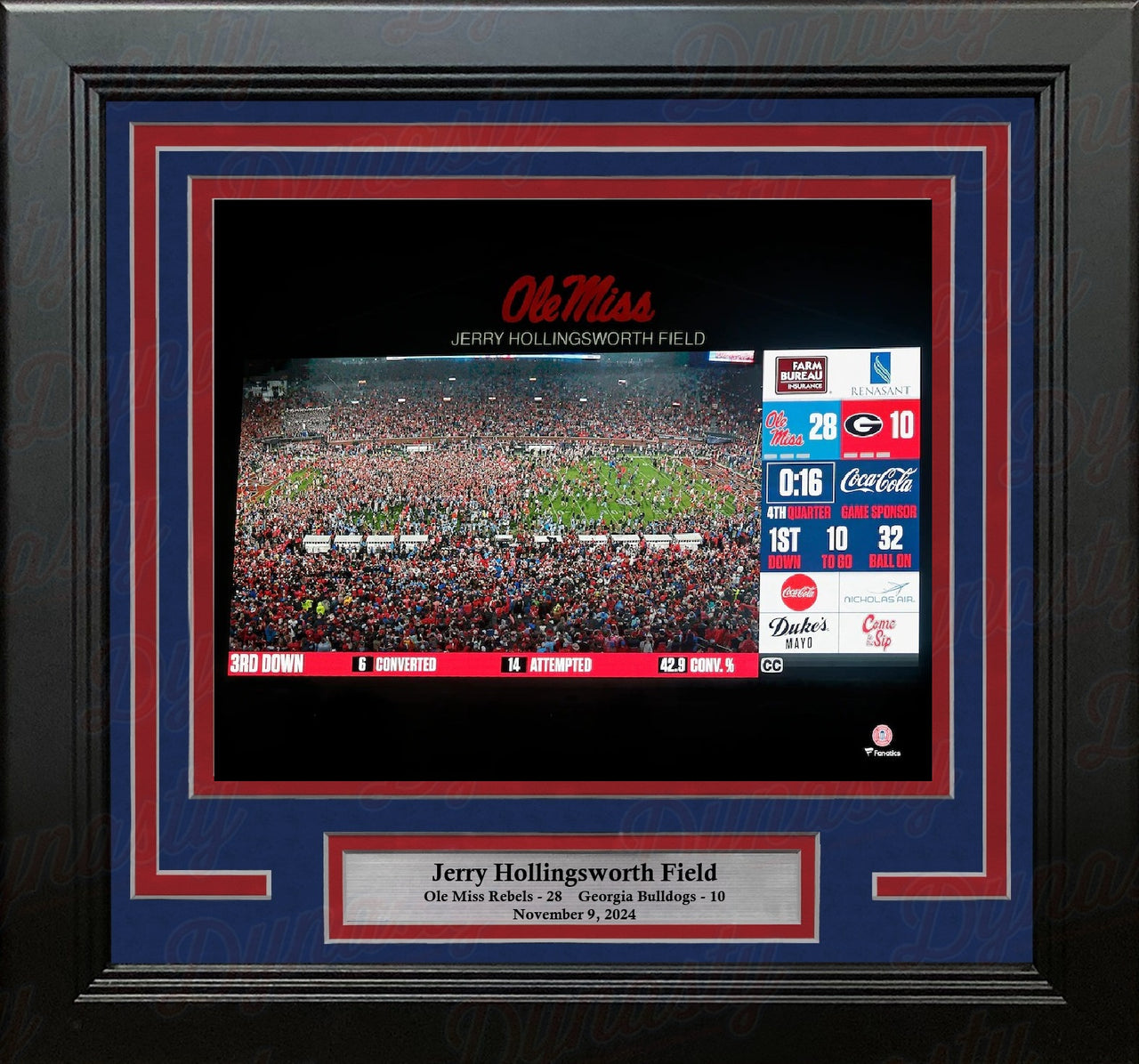 Ole Miss Rebels Victory Over Georgia 8" x 10" Framed College Football Stadium Photo