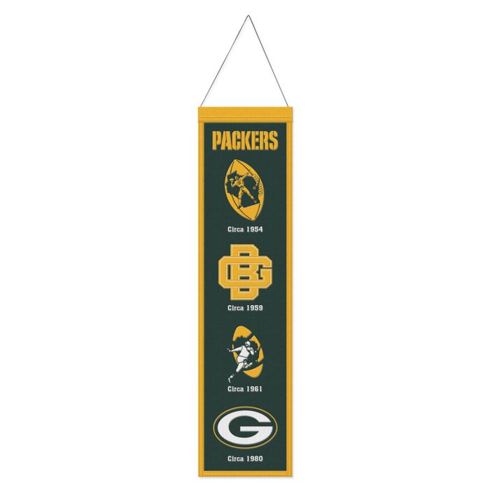 Green Bay Packers 8" x 32" Wool Banner