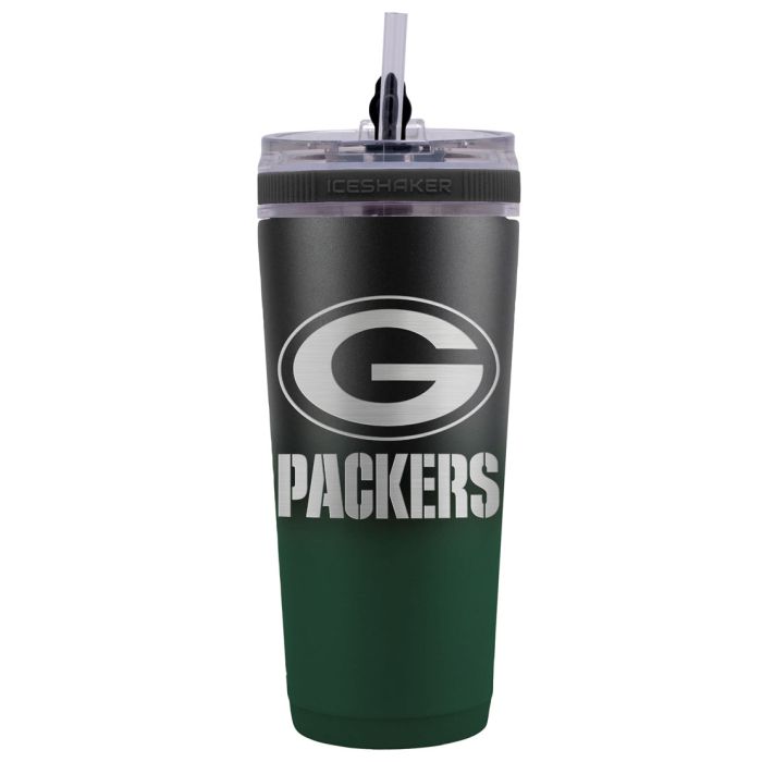 Green Bay Packers 26 oz Stainless Steel Ice Shaker Bottle