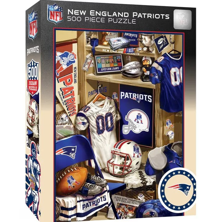 New England Patriots Locker Room 500 Piece Jigsaw Puzzle