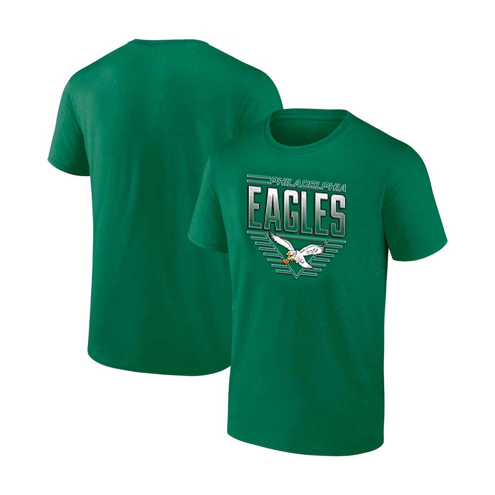 Philadelphia Eagles Throwback V-Logo Kelly Green T-Shirt