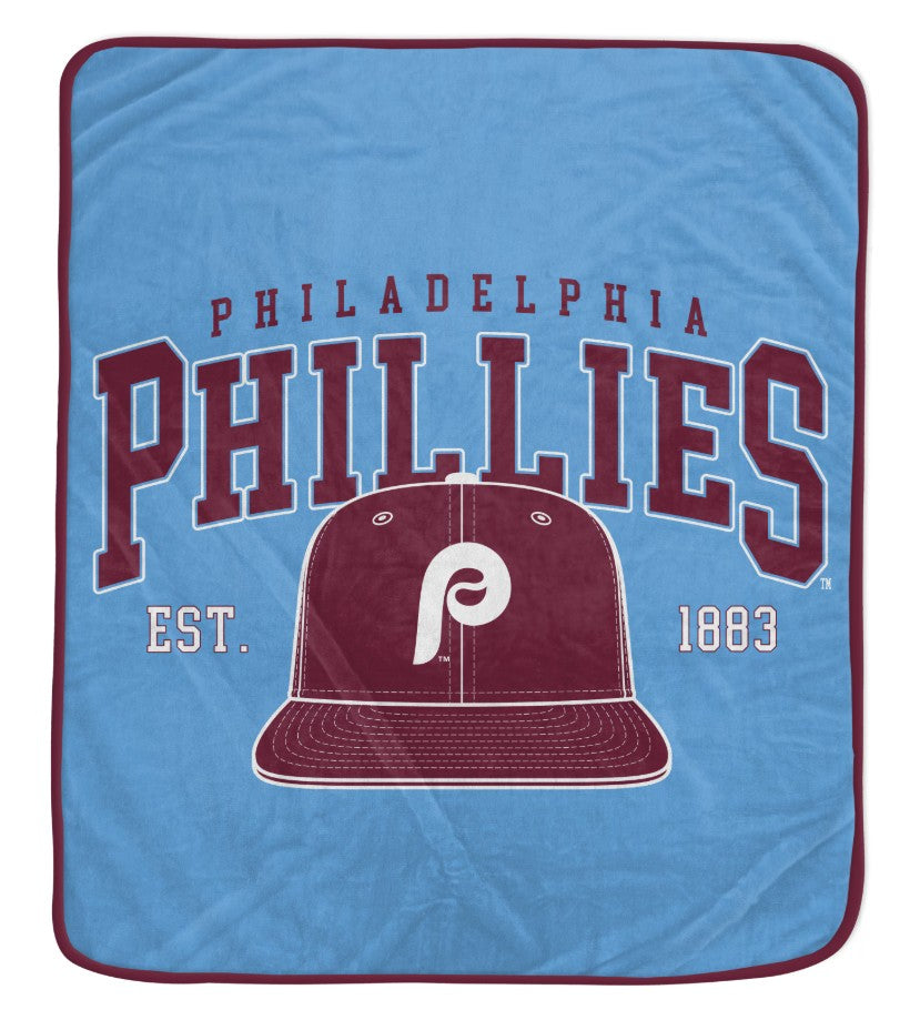 Philadelphia Phillies Throwback 50" x 60" Vintage Arch Block Blanket