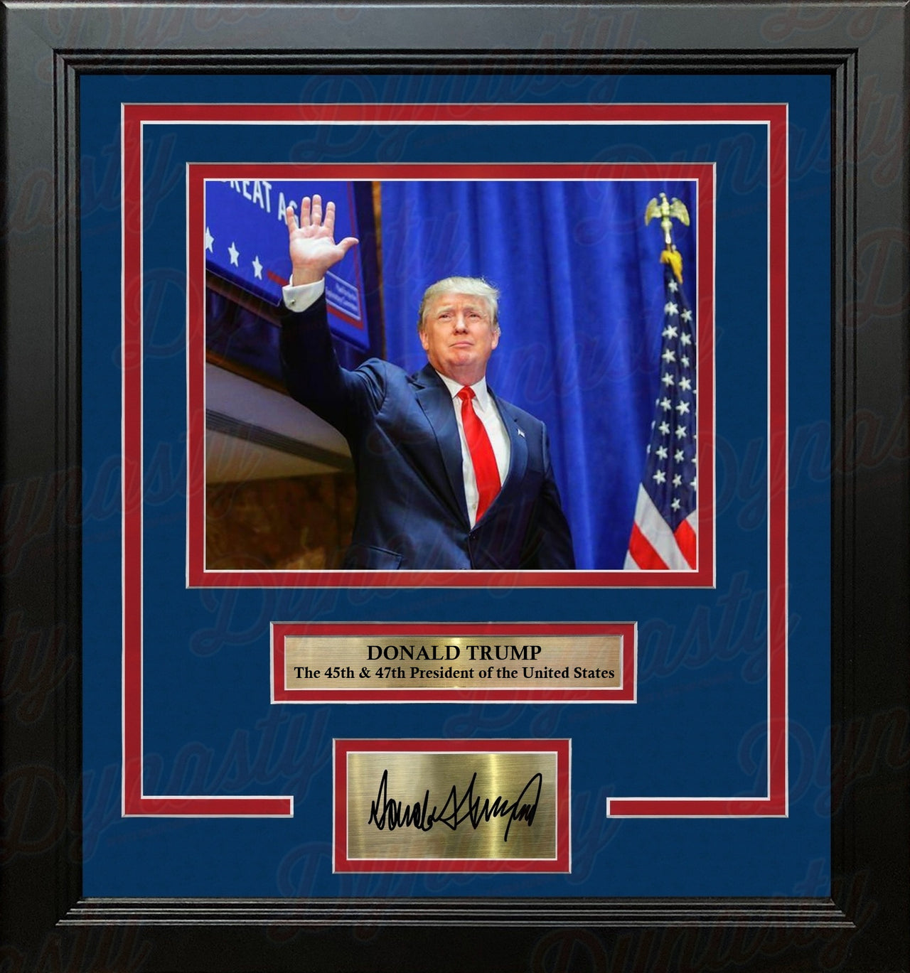 Donald Trump 45th & 47th President of the United States 8x10 Framed Photo with Engraved Autograph