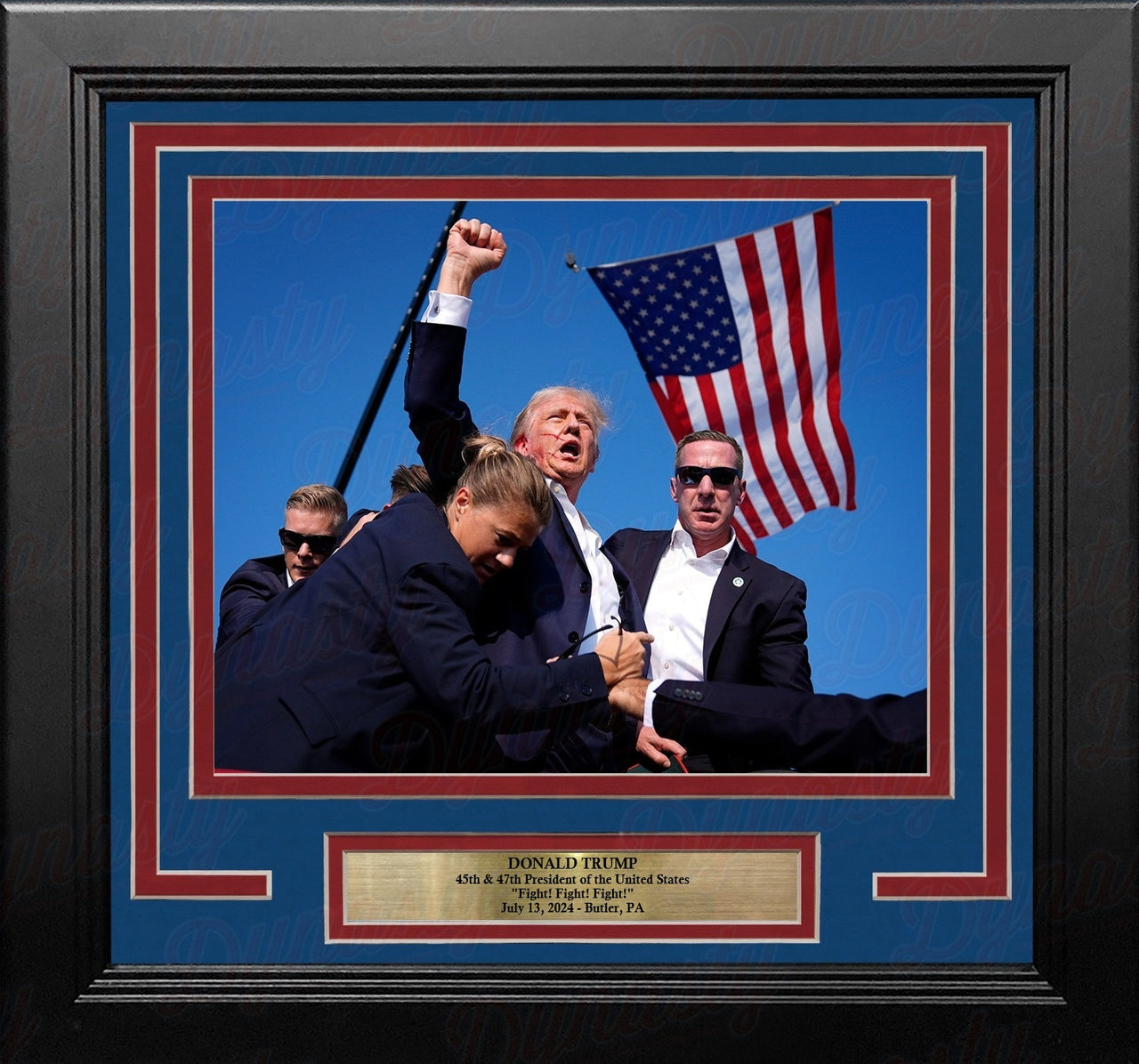 President Donald Trump Bulletproof Fight Rally 8" x 10" Framed Photo