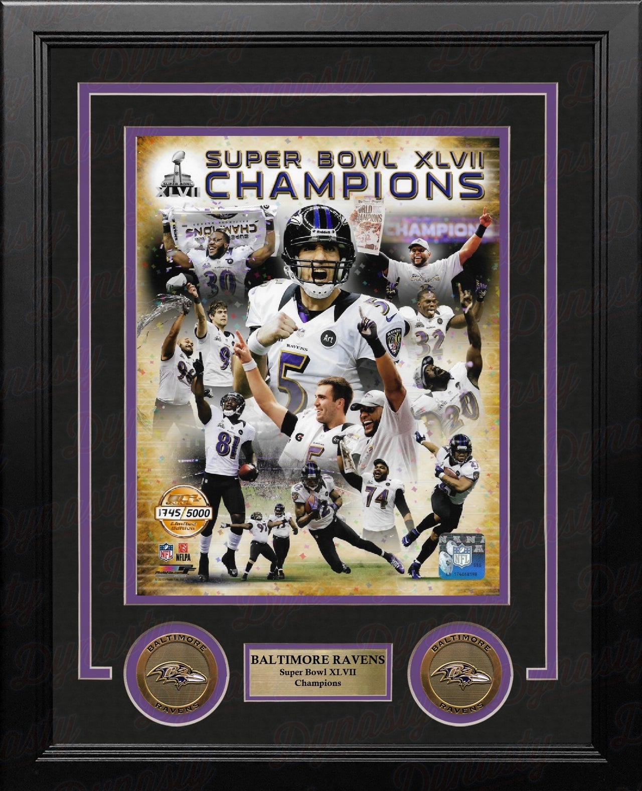 Baltimore Ravens Super Bowl XLVII Champions 8" x 10" Framed Collage Football Photo