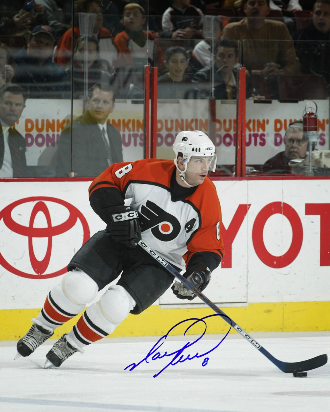 Mark Recchi in Action Philadelphia Flyers Autographed 8" x 10" Hockey Photo