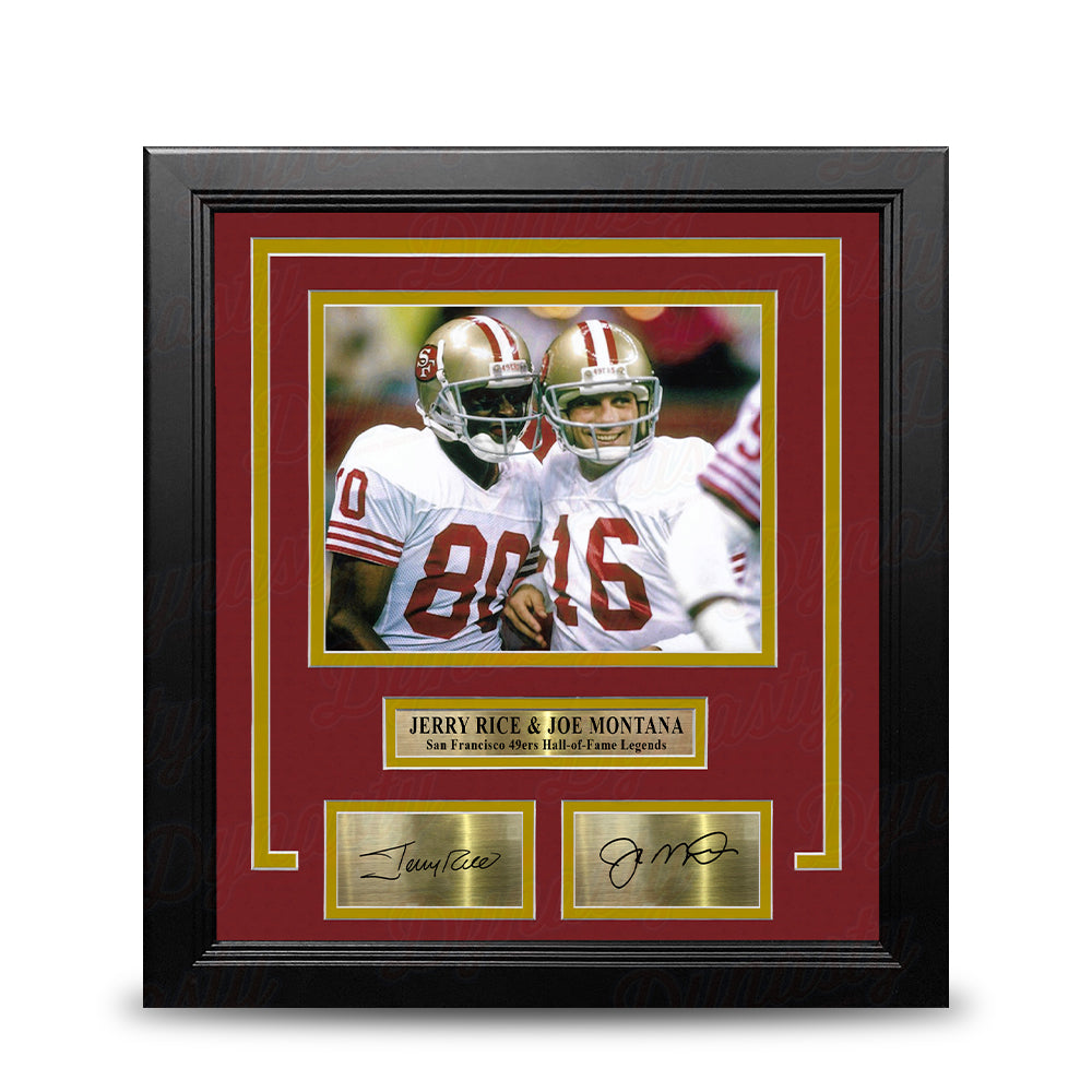 Jerry Rice & Joe Montana San Francisco 49ers 8" x 10" Framed Football Photo with Engraved Autographs