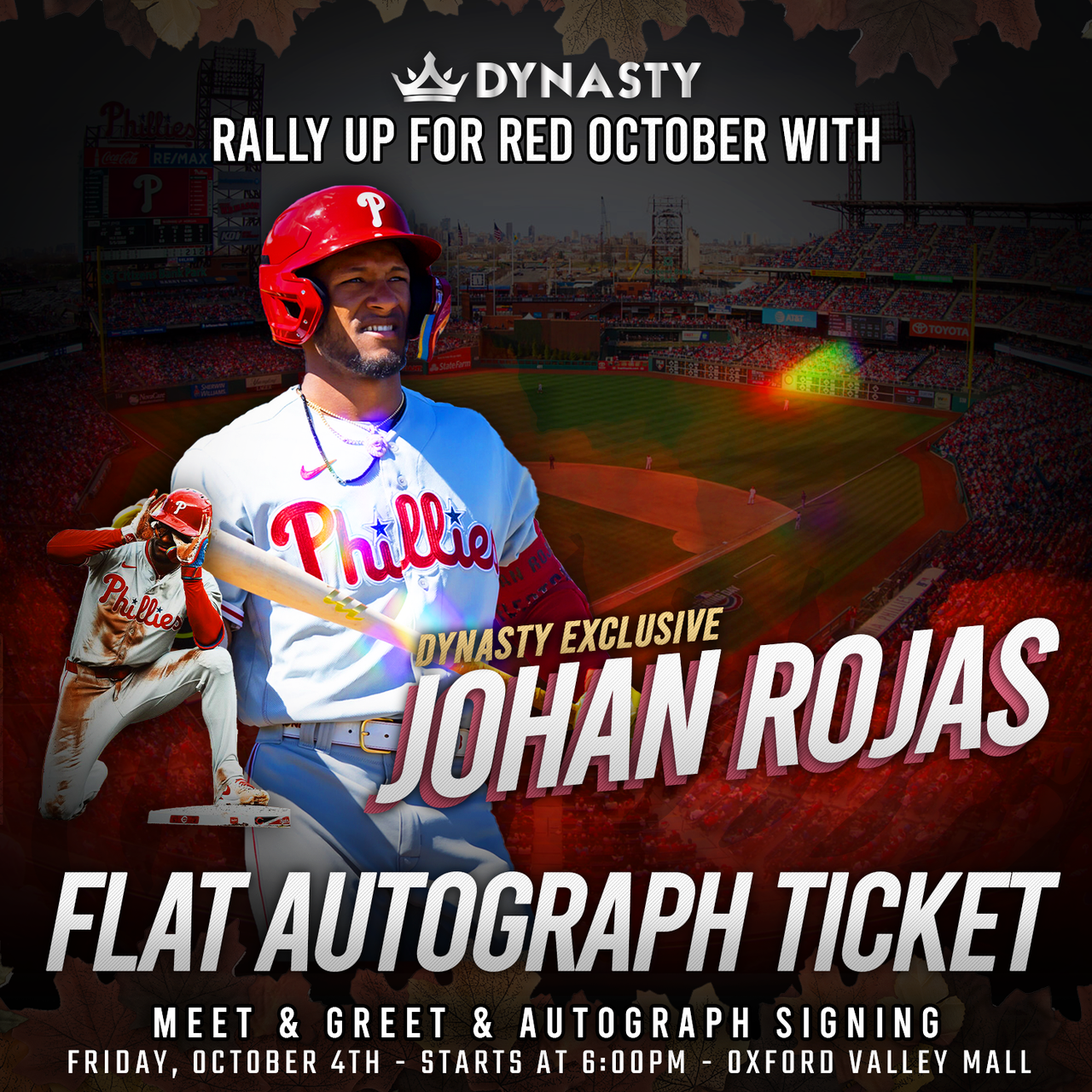 Johan Rojas Phillies Red October Experience Tickets | Phillies Phundraiser