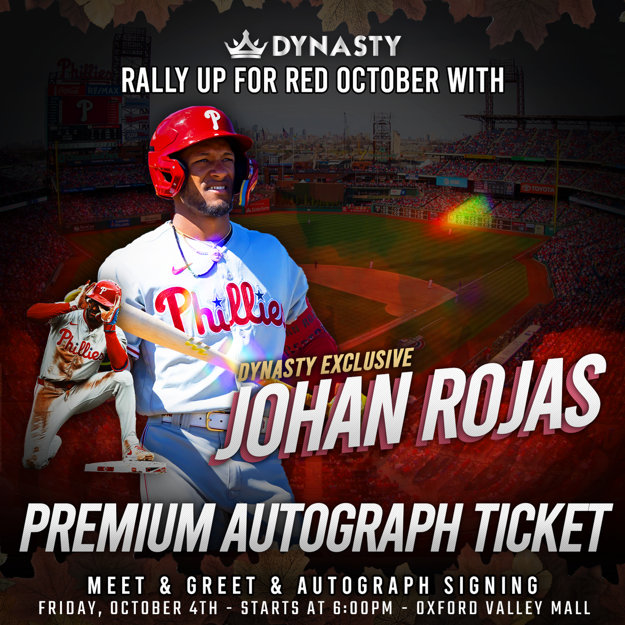 Johan Rojas Phillies Red October Experience Tickets | Phillies Phundraiser