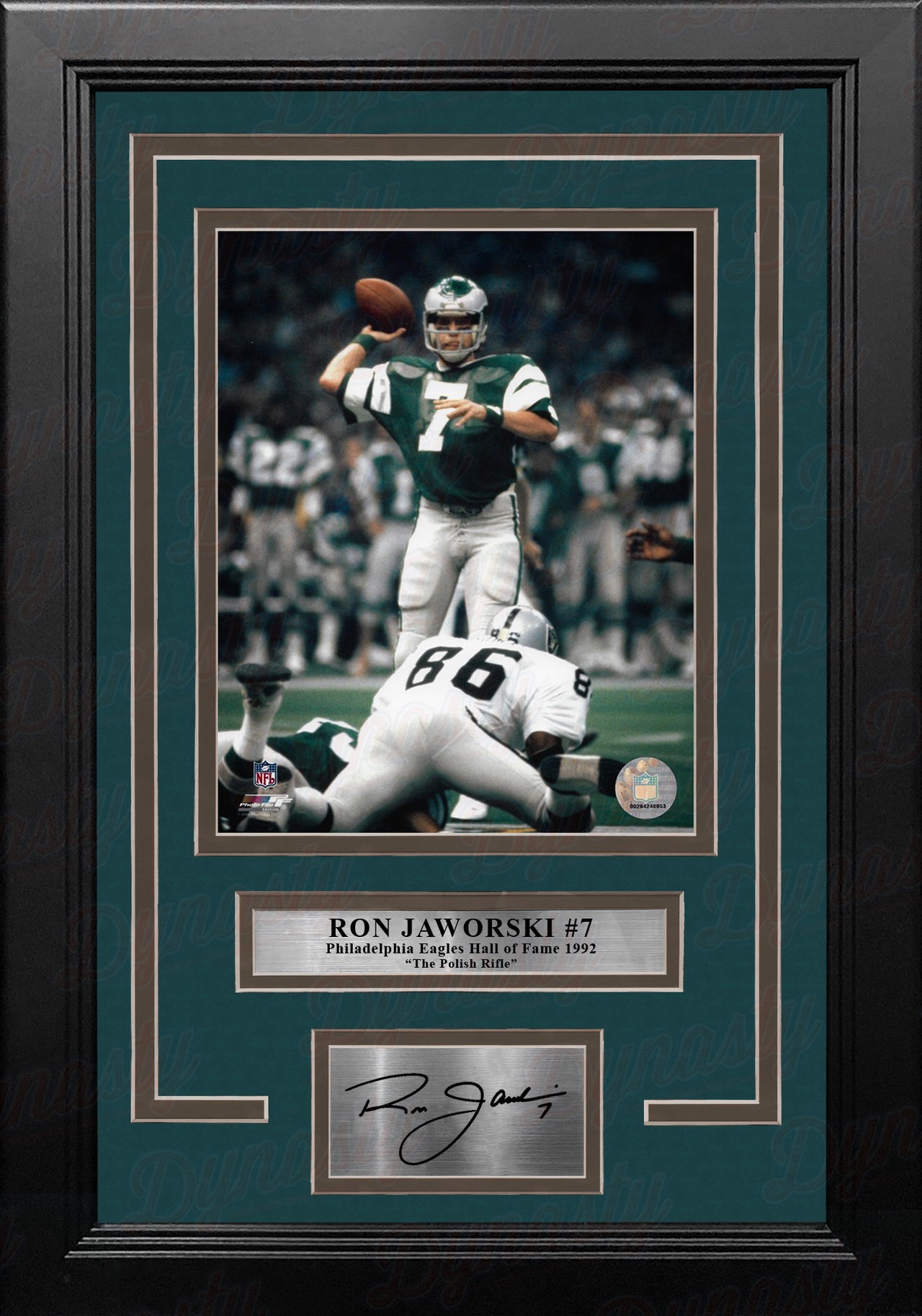 Ron Jaworski Super Bowl XV Philadelphia Eagles 8x10 Framed Football Photo with Engraved Autograph