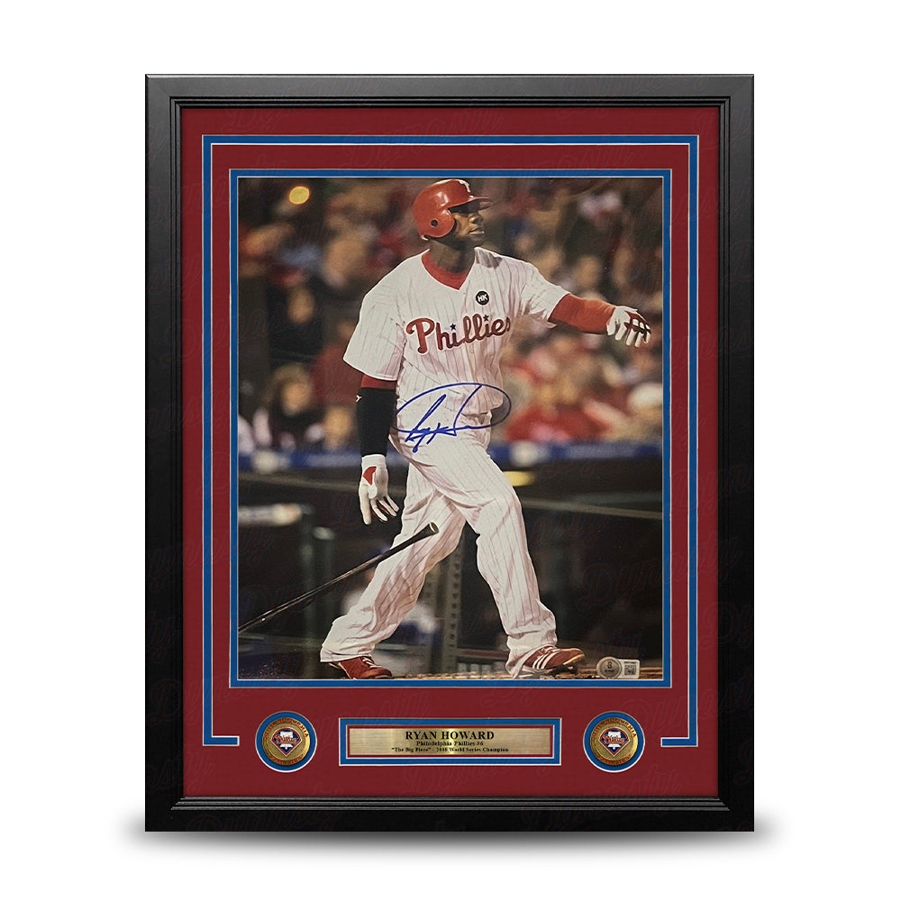 Ryan Howard Philadelphia Phillies Autographed 11" x 14" Framed Baseball Photo