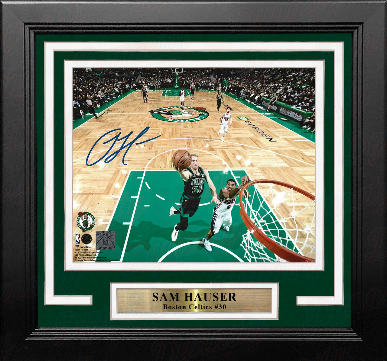 Sam Hauser Rim Cam Boston Celtics Autographed 8" x 10" Framed Basketball Photo