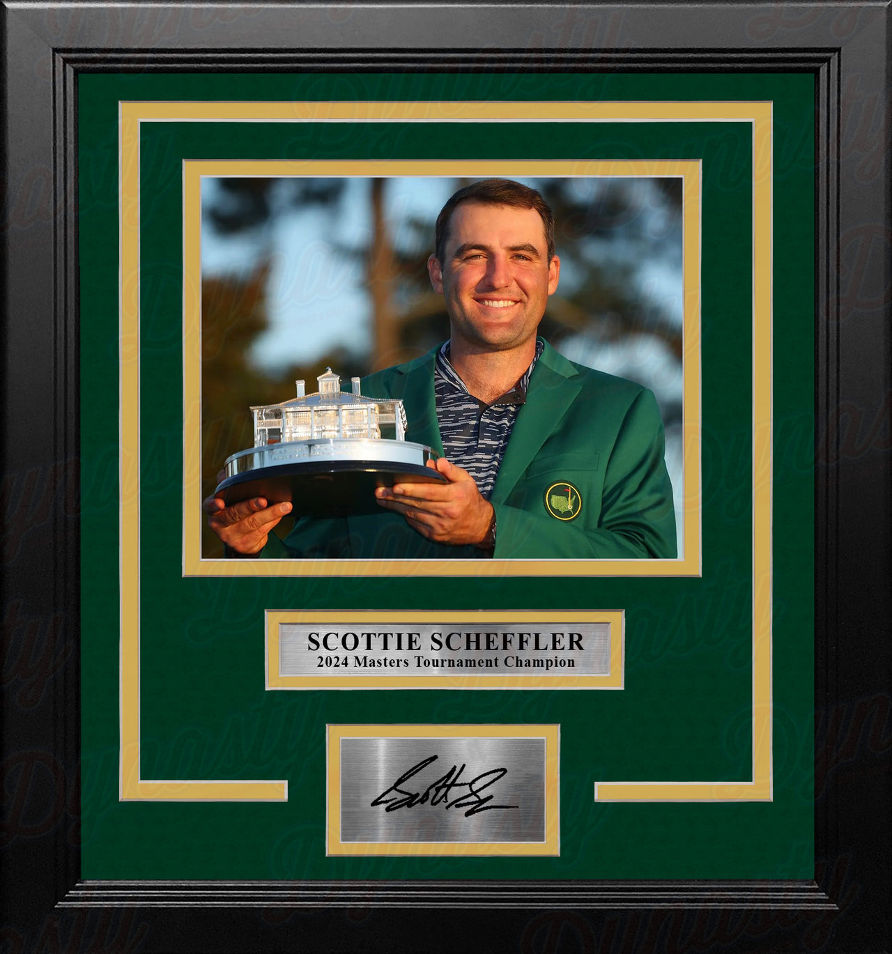 Scottie Scheffler 2024 Masters Trophy 8" x 10" Framed Golf Photo with Engraved Autograph