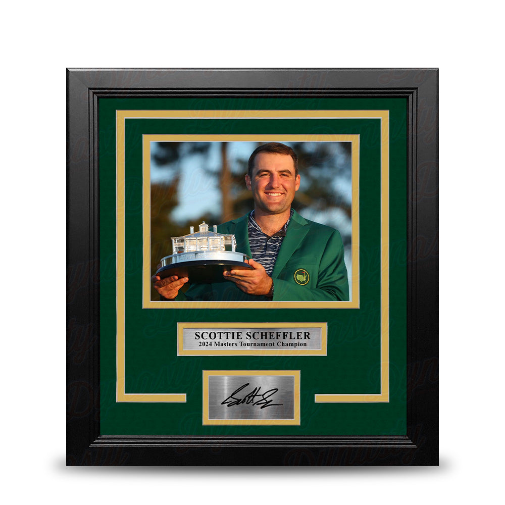 Scottie Scheffler 2024 Masters Trophy 8" x 10" Framed Golf Photo with Engraved Autograph