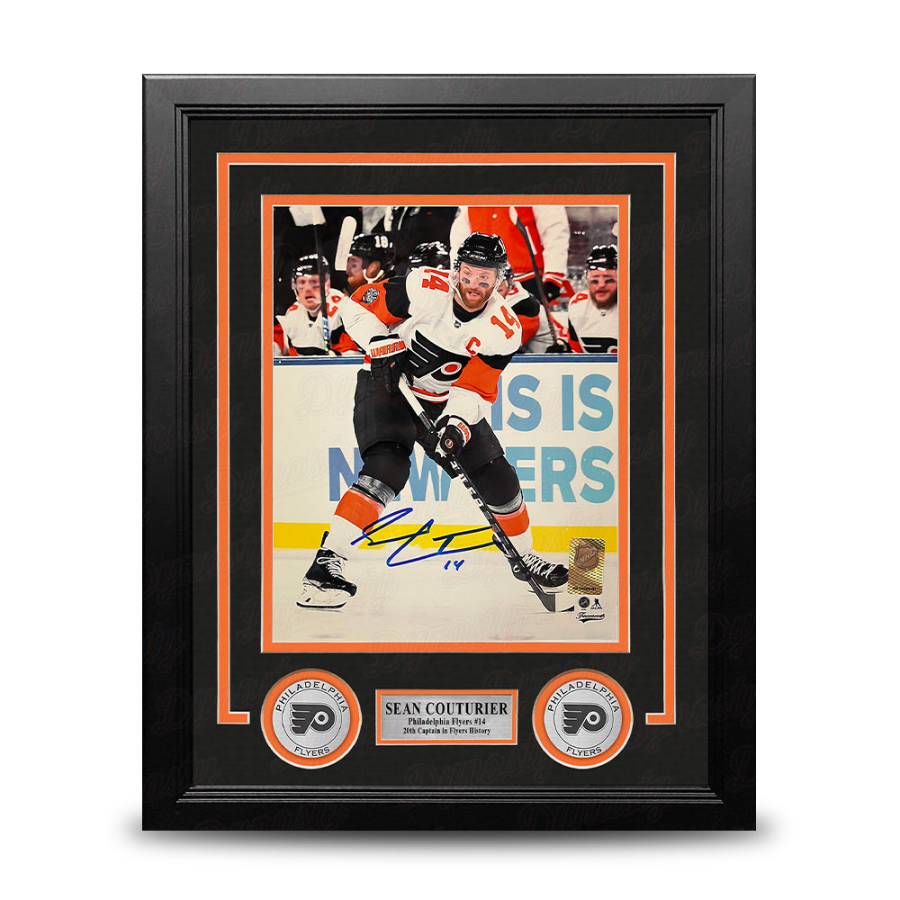 Sean Couturier 2024 Stadium Series Action Philadelphia Flyers Autographed 8x10 Framed Hockey Photo