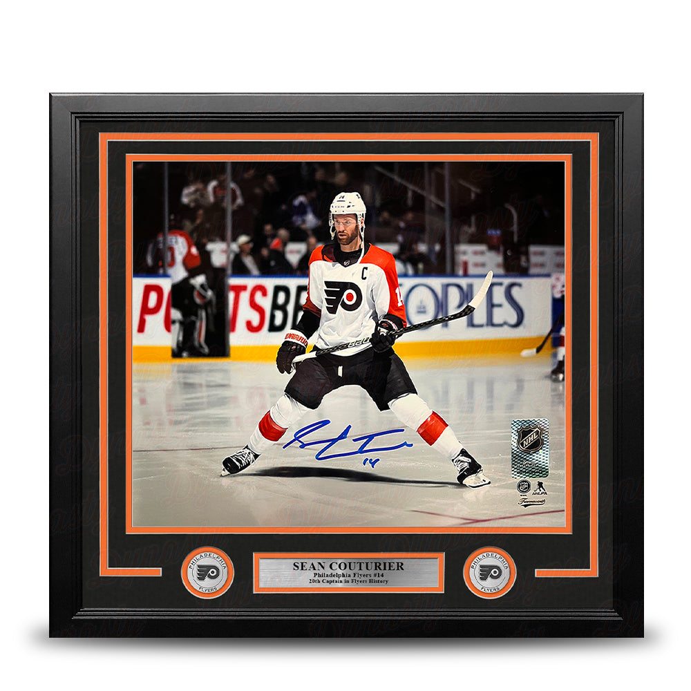 Sean Couturier Captain Skating Action Philadelphia Flyers Autographed 11" x 14" Framed Hockey Photo