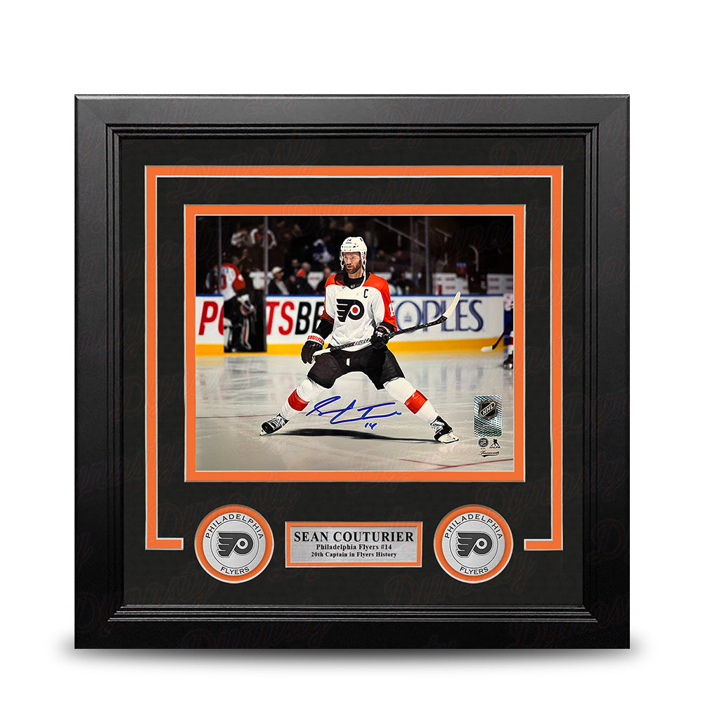 Sean Couturier Captain Skating Action Philadelphia Flyers Autographed 8" x 10" Framed Hockey Photo