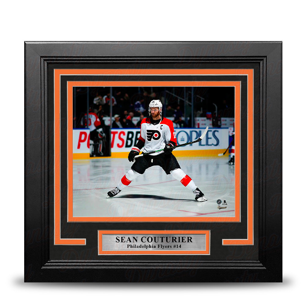 Sean Couturier Skating as Captain Philadelphia Flyers 8" x 10" Framed Hockey Photo