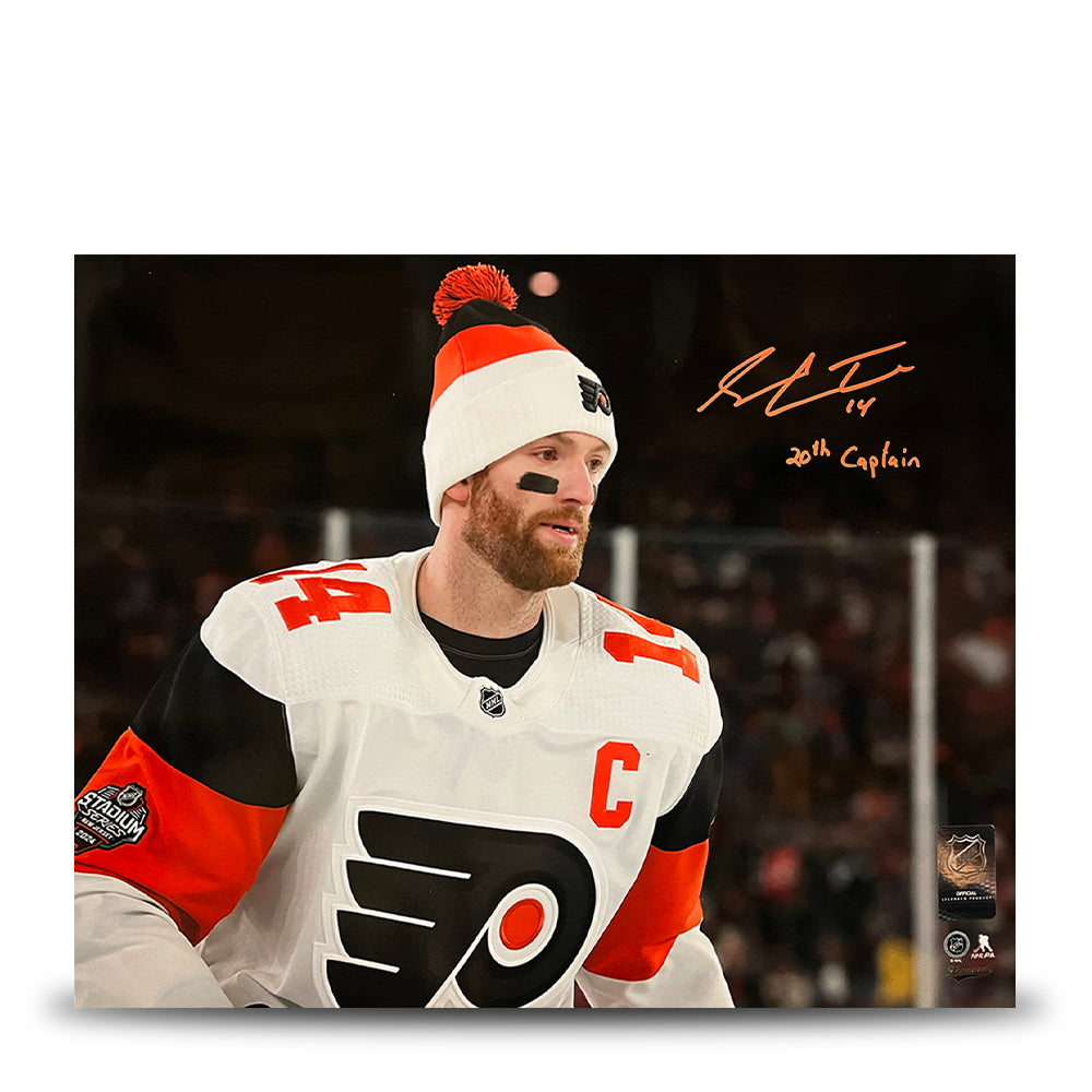 Sean Couturier Stadium Ser. Captain Debut Philadelphia Flyers Autographed 16x20 Photo - 20th Captain