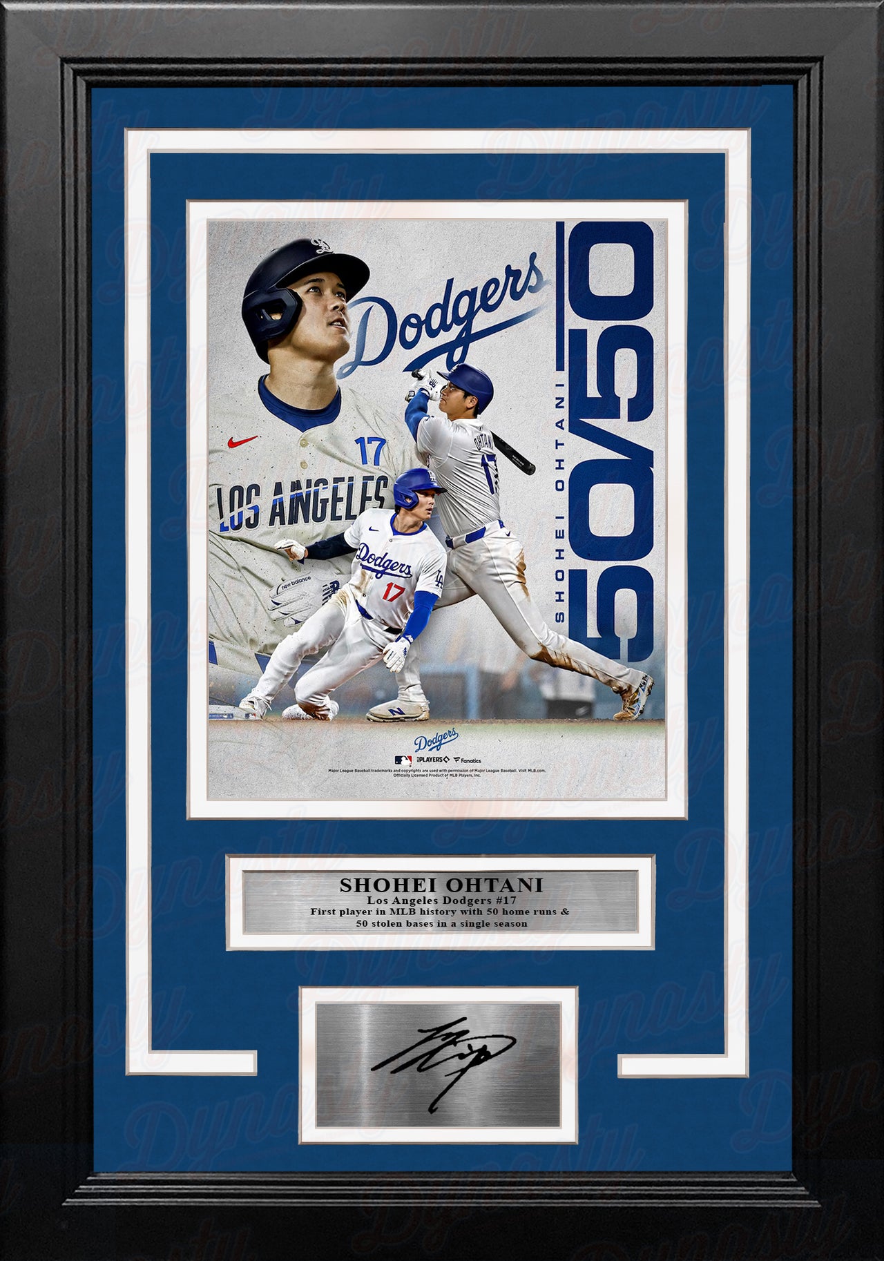 Shohei Ohtani 50-50 Season Record Los Angeles Dodgers 8" x 10" Framed Photo with Engraved Autograph