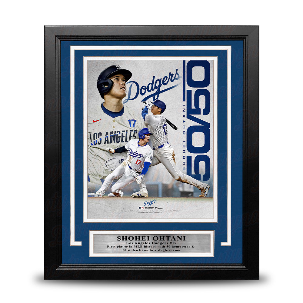 Shohei Ohtani 50-50 Season Record Los Angeles Dodgers 8" x 10" Framed Baseball Collage Photo