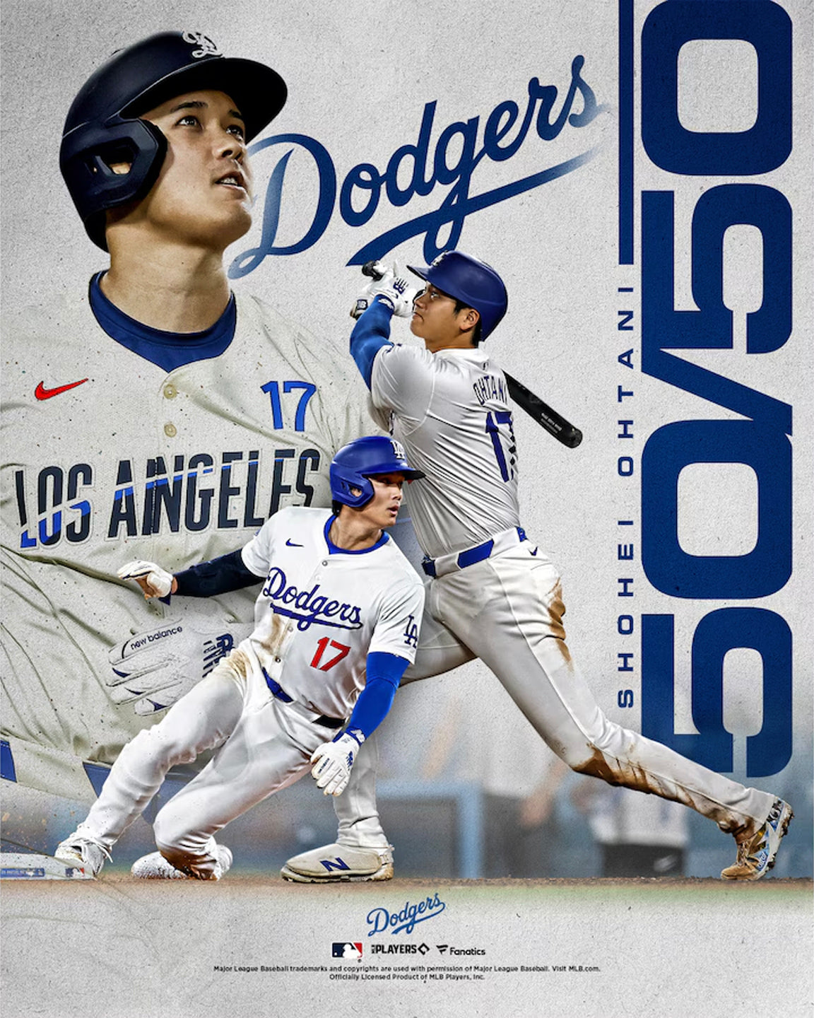 Shohei Ohtani 50-50 Season Record Los Angeles Dodgers 8" x 10" Baseball Collage Photo