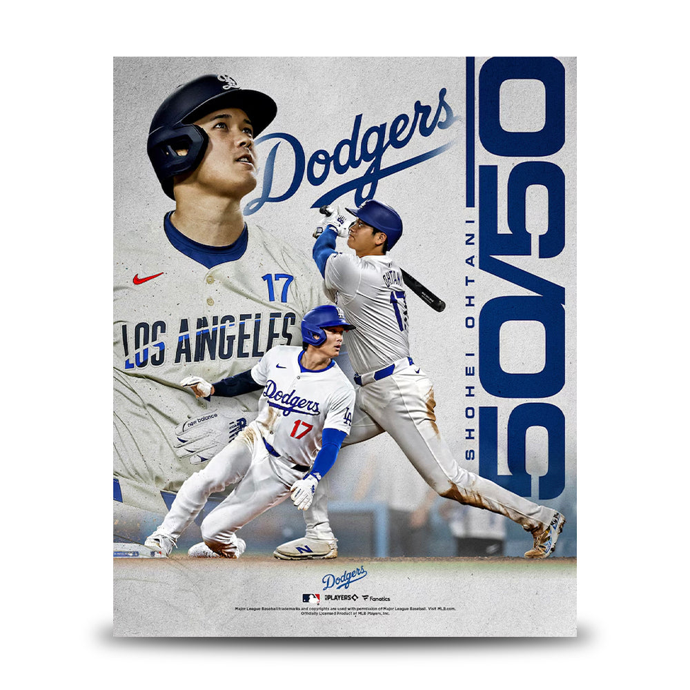 Shohei Ohtani 50-50 Season Record Los Angeles Dodgers 8" x 10" Baseball Collage Photo