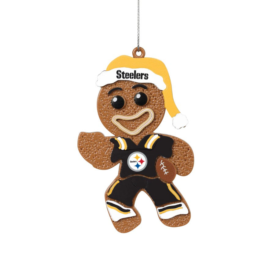 Pittsburgh Steelers Gingerbread Man in Uniform Ornament