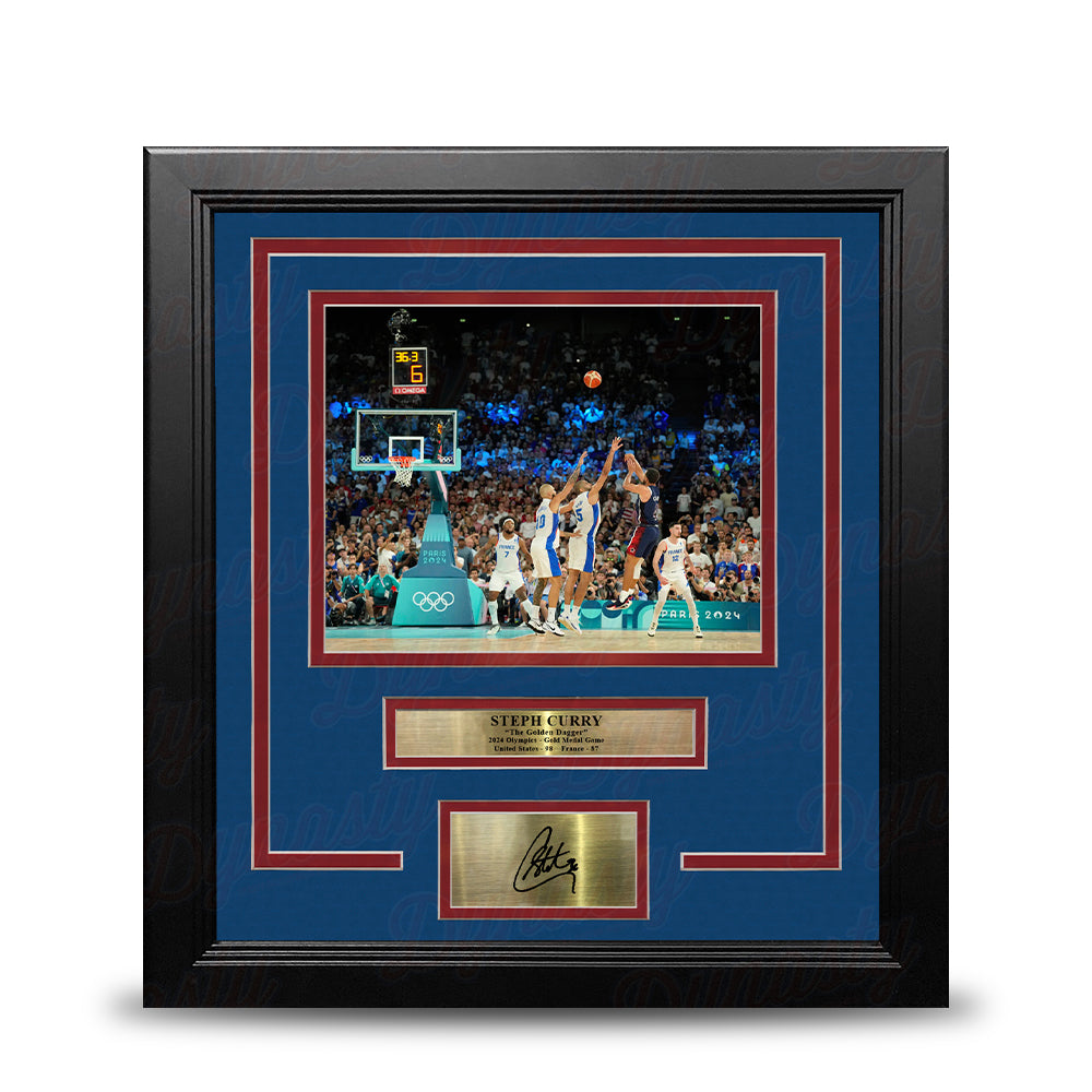 Steph Curry Golden Dagger 8" x 10" Framed Olympics Basketball Photo with Engraved Autograph