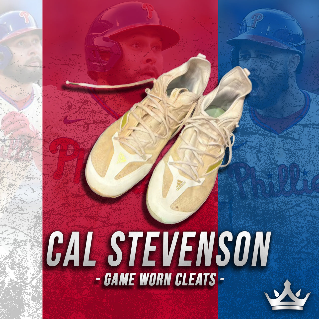 Cal Stevenson Philadelphia Phillies 2024 Game-Worn Cleats