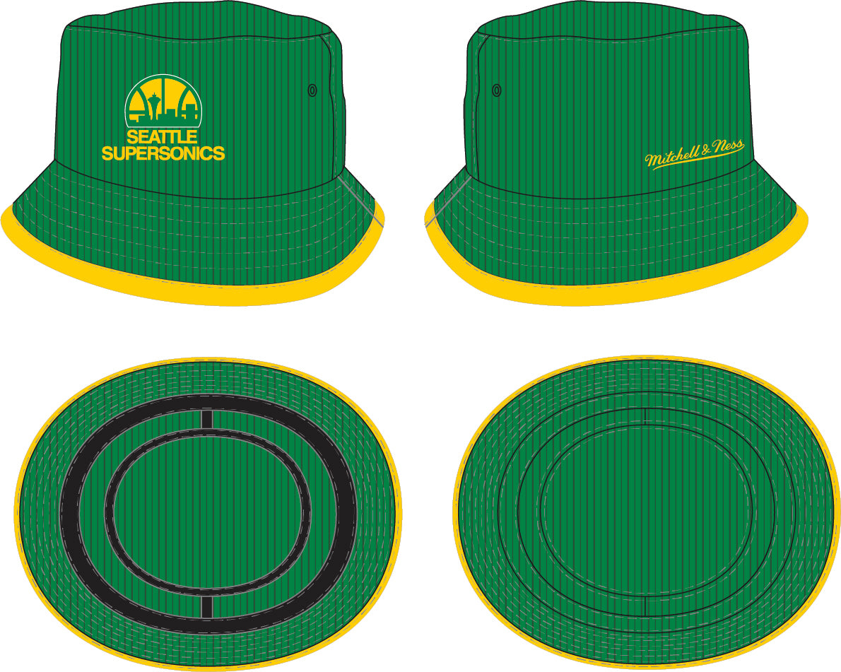 Seattle SuperSonics Mitchell & Ness Hardwood Classics Bucket Hat