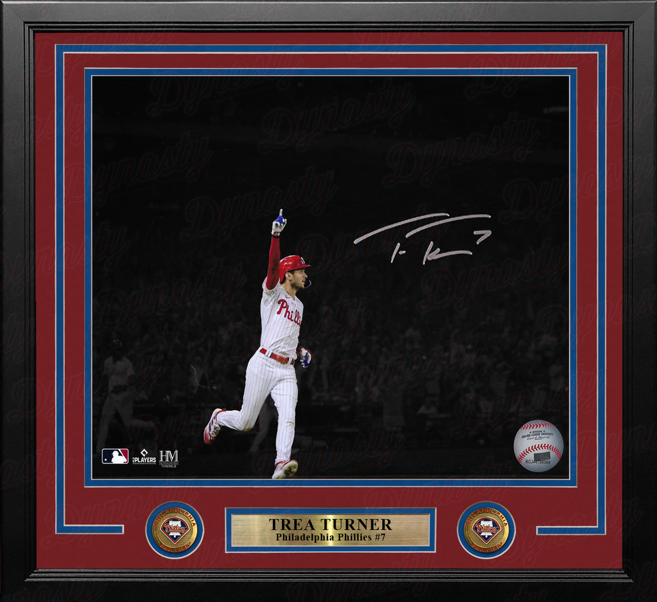 Trea Turner Blackout Celebration Philadelphia Phillies Autographed 16" x 20" Framed Baseball Photo