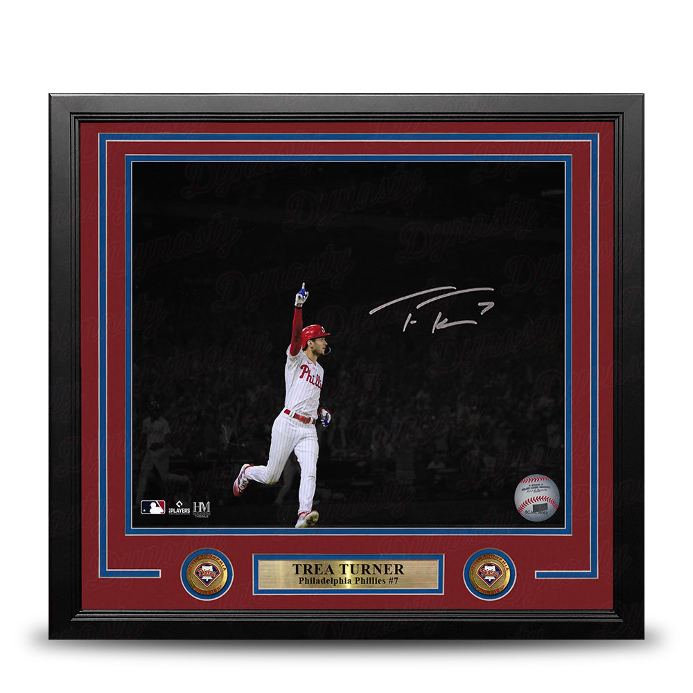 Trea Turner Blackout Celebration Philadelphia Phillies Autographed 16" x 20" Framed Baseball Photo